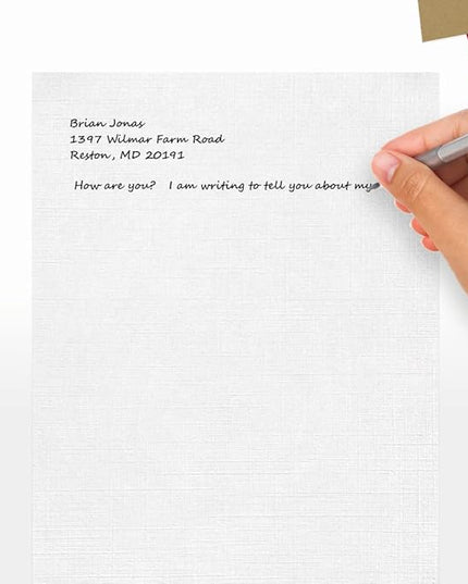 LUXPaper 8.5" x 11" Paper | Letter Size | White Linen | 24lb. (60lb. Text) | 250 Qty