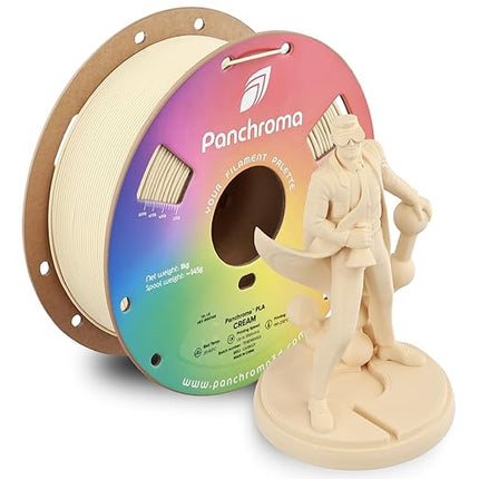 Panchroma PLA Cream 3D Printer Filament, 1.75mm, 1kg Spool, Easy to Print, High Speed Printing, Tangle Free, AMS Compatible, Perfect for Toys, Decor, Miniatures, Models & Cosplay