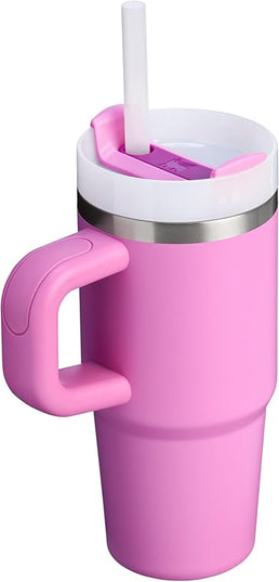 STANLEY Quencher H2.0 Tumbler with Handle and Straw 14 oz | Flowstate 3-Position Lid | Cup Holder Compatible for Travel | Insulated Stainless Steel Cup | BPA-Free | Peony