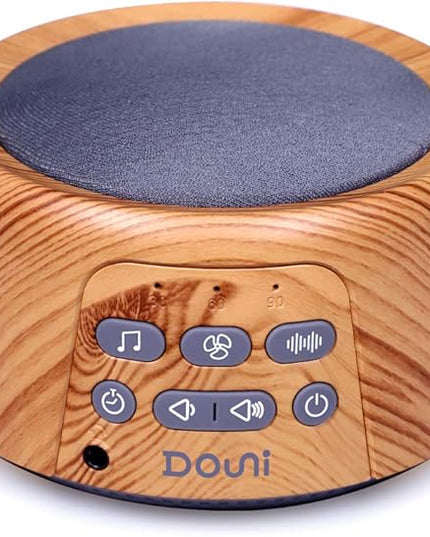 Douni Sleep Sound Machine - White Noise Machine with 27 Soothing Sounds for Sleeping & Relaxation, Timer Settings,Sleep Therapy for Families, Home,Office,Travel.Wood Grain