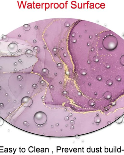 Light Purple Marble Round Mouse pad Customized Mousepad Non-Slip Rubber Base Mouse Pads for Computers Laptop Office Desk Accessories Mouse pad