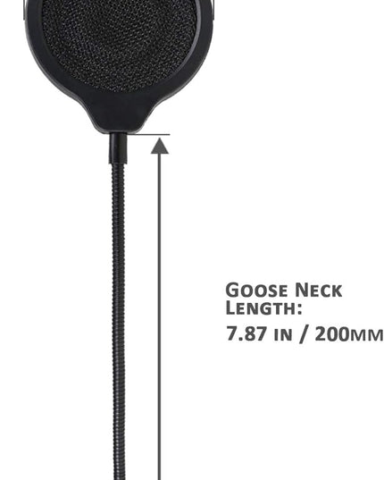 SoloCast Microphone Pop Filter Mask Shield For HyperX SoloCast Mic, 4 Inch 3 Layers Windscreen with Flexible 360°Gooseneck Clip by SUNMON