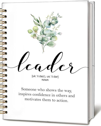 LIANHW Leader Gifts Notebook, Appreciation Gift for Leaders, Work Notebooks for Note Taking, Work Journal for Women Men Coworkers, Leader Definition Journals for Writing,Office Spiral Notebook 5.5x8.3 Inch