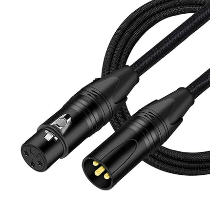 Premium XLR to XlR Cable (3 Feet 1-Pack) Noise-Canceling Balanced Wire Connector, 3 Pin XLR Microphone Cables Oxygen-Free Copper (OFC) Male to Female Mic Cord for Speaker Mixer, Studio,Podcast