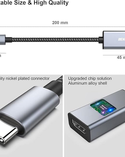 BENFEI 5 Pack USB C to HDMI Adapter 4K@60Hz, USB Type-C to HDMI Adapter [Thunderbolt 3/4/5 Compatible] with iPhone 15 Pro/Max, MacBook Pro/Air 2023, iPad Pro, iMac, S23, XPS 17, Surface Book