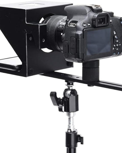 The Original Compact Personal Teleprompter for Video Production. No Studio Required. Perfect for DSLRs, Webcams, and Built-in Laptop Cameras. Use with iOS or Android.