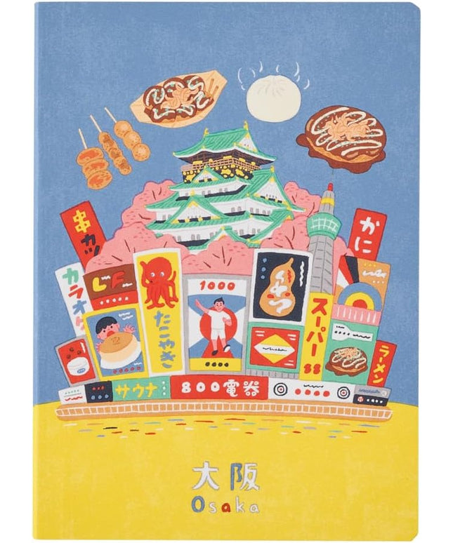 NOLTY JAPAN NOTE, A6 Notebook Featuring Japanese Design, 3.5mm Dot Grid, 80 Pages, Osaka, JP0104