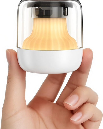 Babelio Pocket Glow White Noise Sound Machine - Upgraded 7 Color Night Lights, 20 Non-Looping Sounds, Timer & Memory Function, Portable for Adults & Babies, White