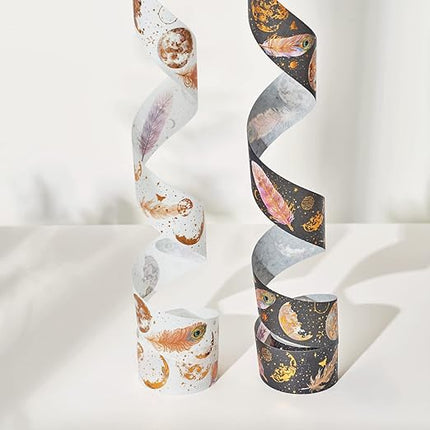WT Dream Catcher Washi Tape Set, Tape for Scrapbooking, Planners, Junk Journal or Bible Study, Colorful Artist Decorative Craft Tape, Cute Artist Tape (2 Rolls, Each 16.4FT)