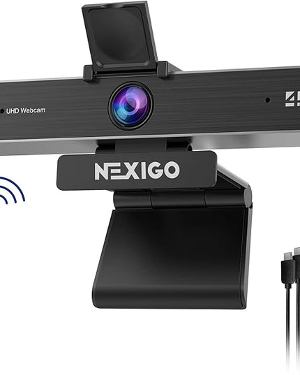 NexiGo Zoom Certified, N950P (Gen 2) 4K Zoomable Webcam, RF Remote, Sony_Starvis Sensor, 5X Digital Zoom, Pro Web Camera with Dual Stereo Mics