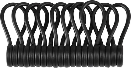 EUREKA ERGONOMIC Magnetic Cable Ties Reusable, 10 Pack Rubber Twist Ties with Strong Magnet for Bundling and Organizing Wire/Cord, Cable Management Clips under Desk Used in Many Ways, Black