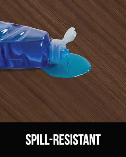 GORILLA GRIP DripGuard Shelf Liner, Non Adhesive Drawer and Kitchen Cabinet Protector, Slip Resistant BPA Free Smooth Surface Plastic Liners for Cabinets, Bathrooms, Closets, 17.5x240 Inch, Wood