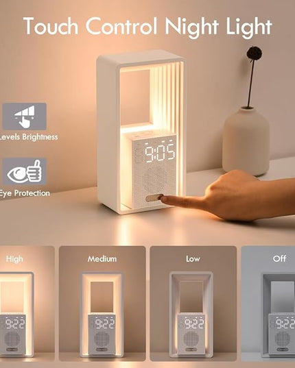 WILIT Digital Alarm Clock Sunrise, White Noise Sound Machine with Nightlight, 9 Sleep Aid Sounds Wake up Light for Heavy Sleepers, Dimmable Display, Snooze, USB Charging Port,Gifts for Women,Men,Teens