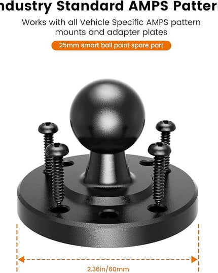 OHLPRO Heavy Duty Drill Base Tablet Mount for Truck Dashboard, 360° Rotating Adjustable Arm, Soporte para Tableta para Auto Fits 5–17 Inch Devices, Secure iPad Holder for Car & Commercial Vehicles