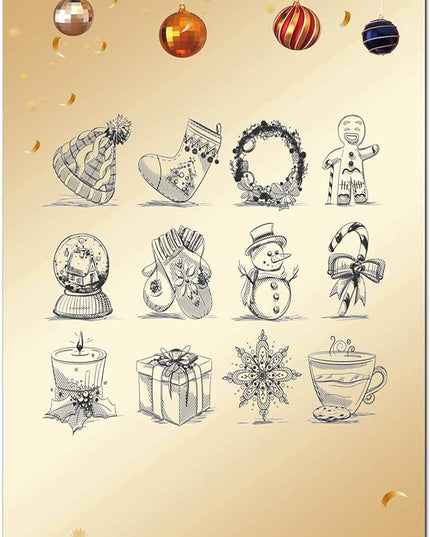 DUGUTUL Premium Festive Christmas Stationery Set Spread Holiday Joy, 48 Sheets, 8.5 x 11 Inches, 100gsm, Perfect for Personalized Gifts and Add Holiday Magic to Your Messages (G)