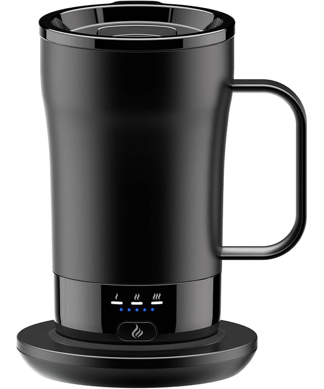 Self-Heating Coffee Mug, 14oz Heated Coffee Mug Rechargeable - Temperature Control Cup Keep Drinks Hot, Smart Cup Great Gift for Women & Slow Sippers