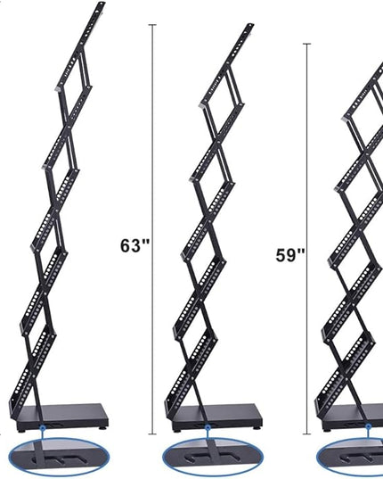 brochure display stand&Foldable Magazine Rack with 5 Pockets for Exhibition and Trade Show (67'X9.5'X14.5')
