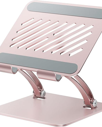 tounee Tablet Holder Stand, Dual Rod Adjustable Aluminum Desktop Stand, Compatible with 4.7-16.9" iPads, Surface Tablets, Portable Monitor, Kindle and More (Rose Gold)