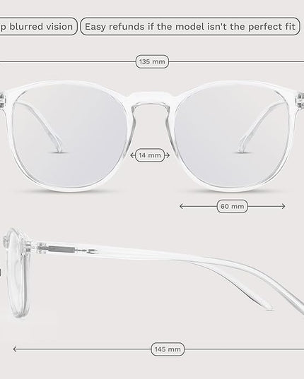 IBOANN Blue Light Glasses for Woman/Men, Fashion Blue Light Glasses Men, Fake Glasses Help Reduce Screen Fatigue