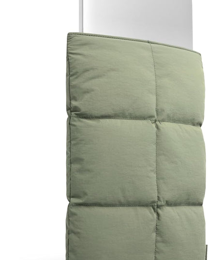 Comfyable Puffy Laptop Sleeve 13 Inch 14 Inch, Quilted Puffer Laptop Carrying Case, Pillow Case Compatible with MacBook Air M4 2025 M3 M2 M1, MacBook Pro M5 M4 Pro/Max, Green