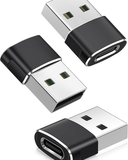 Basesailor USB to USB C Adapter 3 Pack,Type C Female to USB A Male Cable Converter for MacBook Pro,iMac,PC,Laptop,Computer,Samsung Galaxy Note 20 S20 S21 S22 S23,Google Pixel 5 4 4A 3 3A 2 XL,OTG