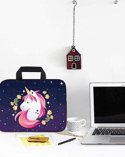 AMARY Chromebook Case 11.6" 12" inch Laptop Handle Bag Neoprene Notebook Carrying Pouch Ultrabook Case Tablet Cover Fit Apple MacBook Air HP DELL Lenovo Asus Samsung (Unicorn)