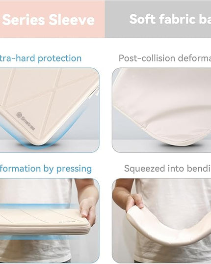 Smatree MS60T Hard EVA Protective Sleeve Case with Stand Compatible for 14 inch ASUS Vivobook 14X OLED K3405 Laptop, for 14.5 inch ASUS Zenbook Pro 14 OLED ux6404 Laptop Notebook Bag, White
