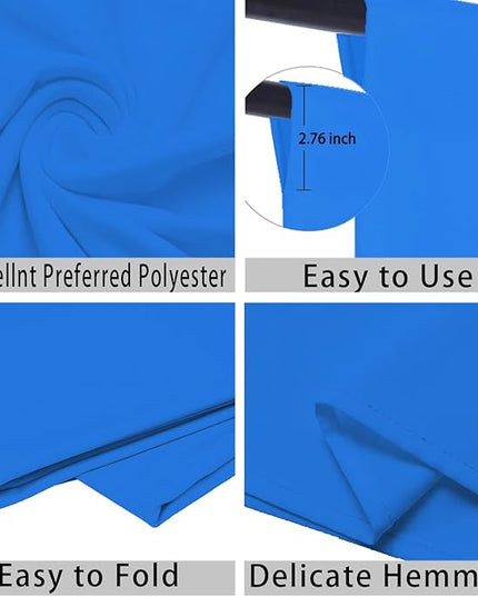 Blue Photo Backdrop for Photoshoot Blue Background for Photography Photo Backdrop Curtain for Party 6 x 9 FT