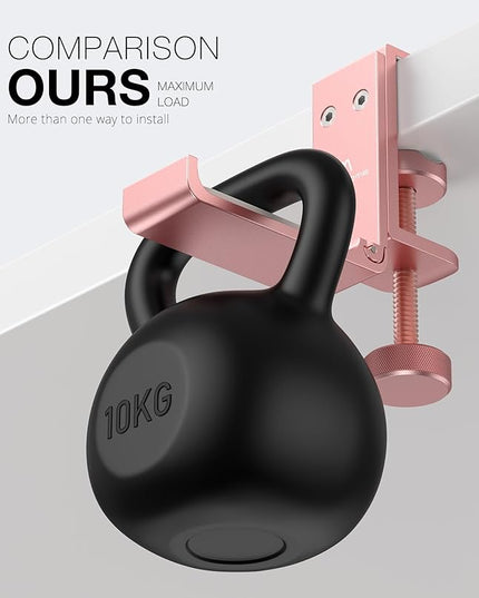 Foldable Headphone Stand and Hook – Aluminum Headset Holder Clamp Mount Under Desk, Universal Fit for Gaming Headphones, Space-Saving Hanger Organizer