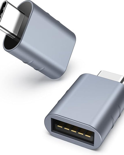 Syntech USB C Male to USB3 Female Adapter Compatible with iPhone 17 Pro Max iMac 2021, iPad Pro 2021, MacBook Pro 2020 / Air 2020 and Other Type C or Thunderbolt 3 Devices Blue, Pack of 2
