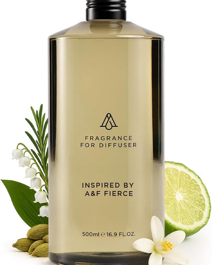 AromaPlan Hotel Scents Inspired by A+F Fierce 16 Fl Oz (473ml), Home Luxury Aroma & Hotel Diffuser Oil- Hotel Diffuser Oil for Aromatherapy- USA Made, Bigger Bottle, Bolder Aroma & Longer Lasting