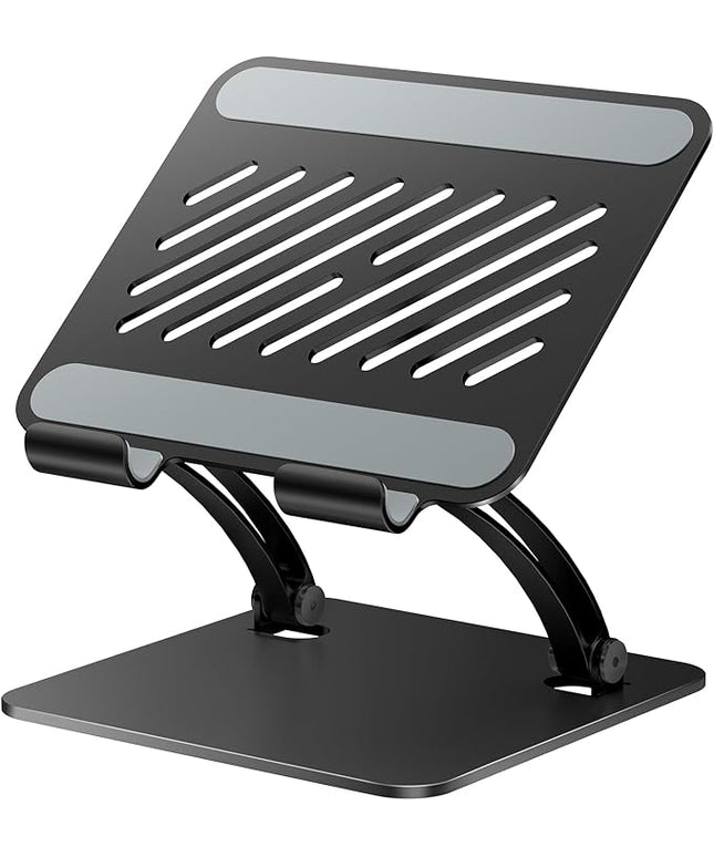 tounee Tablet Holder Stand, Dual Rod Adjustable Aluminum Desktop Stand, Compatible with 4.7-16.9" iPads, Surface Tablets, Portable Monitor, Kindle and More (Black)