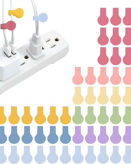 Wrap-It Storage Cable Labels - Mini, Macaron (60 Pack) - Colorful Charger & Wire Labeler for Cord Organization