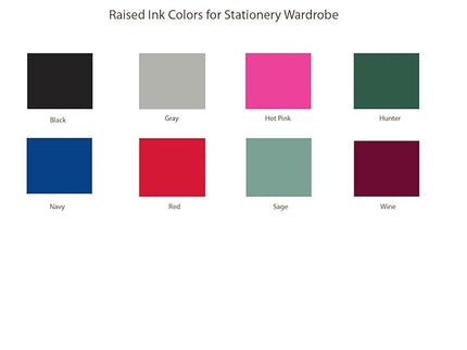 American Stationery, Personalized Raised Ink Ensemble Set, Enclosure Cards, Fold Notes, Sheets, Envelopes