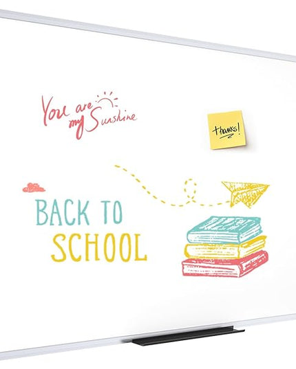 VIZ-PRO Dry Erase Board/Whiteboard, 96 x 48 Inches, Wall Mounted Board for School Office and Home 8' x 4'