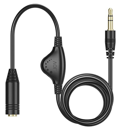PChero 6.6 FT Extension Cable with Volume Control, 3.5mm Male to 3.5mm Female Audio Jack Extender Aux Extension Adapter Cord for Phone, Tablets, MP3 Players & More