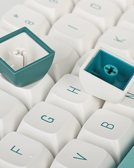 GTSP 163 Keys CSA Profile PBT Keycaps Set with 7U Spacebar, Double Shot Custom Green Keycap for ANSI Layout 60% 65% 100% MX Switches Mechanical Keyboard (Forest)