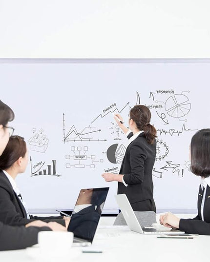 VIZ-PRO Dry Erase Board/Whiteboard, 72 x 40 Inches, Wall Mounted Board for School Office and Home