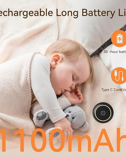 Portable Sound Machine Small Mini White Noise Machine Brown Noise 30 Soothing Sounds Rechargeable Speaker Block Noise 4 Memory Function Natural Baby Adults Kids for Travel Office Privacy Improve Sleep