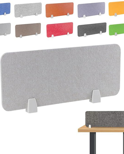 Felt-Covered Panels, soundproof Desk dividers, Removable Acoustic Desk partitions with Two Clips, Suitable for Installation as Privacy Screens in Offices, Studies, classrooms and librari G 11.8x23.6"