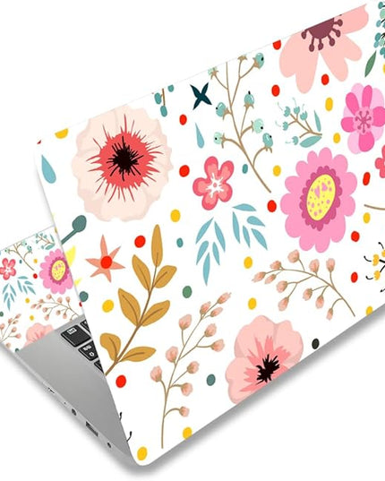 Laptop Skin Sticker Decal,12" 13" 13.3" 14" 15" 15.4" 15.6 inch Laptop Vinyl Skin Sticker Cover Art Protector Notebook PC (2 Wrist Pad Skins Included), Decorative Waterproof, Flower Plants
