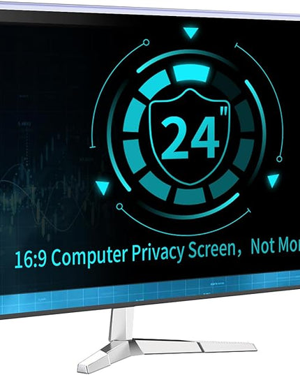 DEJIMAX 24 Inch Computer Privacy Screen for 16:9 Monitor, Anti-Blue Light Monitor Privacy Screen Filter, Anti-UV Computer Hanging Shield, Universal 23.6'', 23.8'', 24''