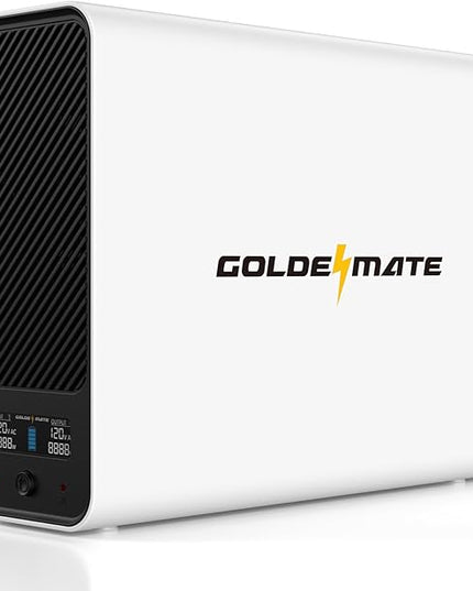 GOLDENMATE 1000VA/800W Lithium UPS Battery Backup and Surge Protector, Backup Battery Power Supply with LiFePO4 Batteries(230.4 Wh), Sinewave UPS System, 10 Years Lifespan, 8 Outlets, LCD Display