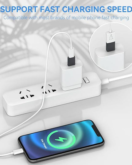 4-Pack USB C to USB Adapters, with 2 Type C Female to A Male Converters & 2 USB C Male to USB Female Connectors, Compatible with Apple Watch, iPhone 15 Pro Max 14 13 12, AirPods, Ultra 8 9 - Gray