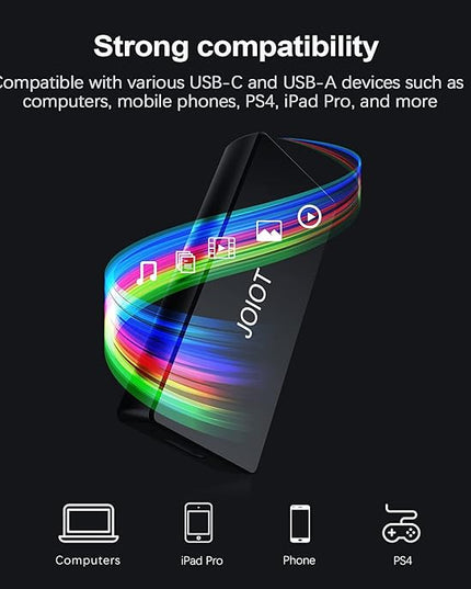 Portable SSD External Solid State Drive 120GB Hard Drive, USB 3.2 Type C External - 400MB/S Data Transfer, Mini Aluminium Alloy Portable SSD for Mac Windows Android Linux(120GB)