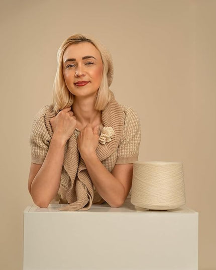 Kate Seamless Paper Backdrop for Photography Beige Cream Backdrop Paper (106.8''x32.8' Ivorine)