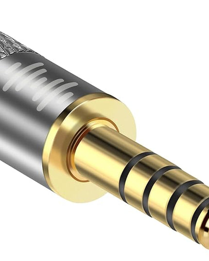 GEEKRIA 4.4mm to 3.5mm Balanced Headphones Adapter Converter for 3.5mm 4-Pole Cable to 4.4mm Player Device, Durable Aluminum Alloy Conversion Audio Plug, Gold Plated