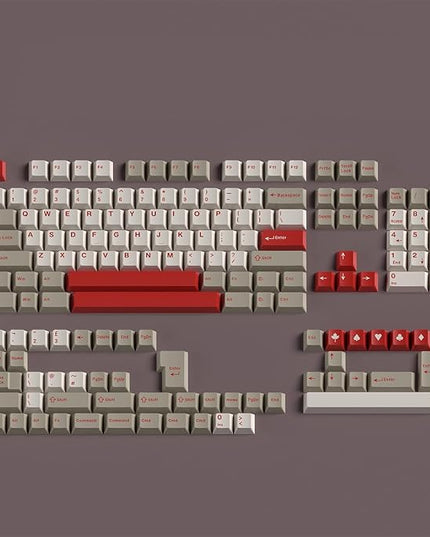 163 Double Shot Keycaps Cherry Profile Retro 9009 Keycaps Set Fit for 61/64/87/104/108 Cherry Mx Switches ANSI/ISO Mechanical Keyboard