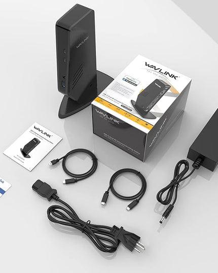 WAVLINK USB 3.0 and USB-C Universal Laptop Docking Station with 65W, Dual Monitor Docking Station for Windows or Mac, 4K HDMI (2 HDMI,2 Display Ports,3 USB-A, 2 USB-C, Ethernet, Audio&Mic)
