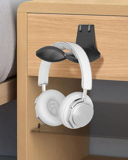 SIROLISA 2-Pack Never Fall Headphone Hooks Hanger Wall Mount, Headset Holder Stand for Universal Gaming Headset Airpods Max Sony Bose Beats, Strong Adhesive by Screws